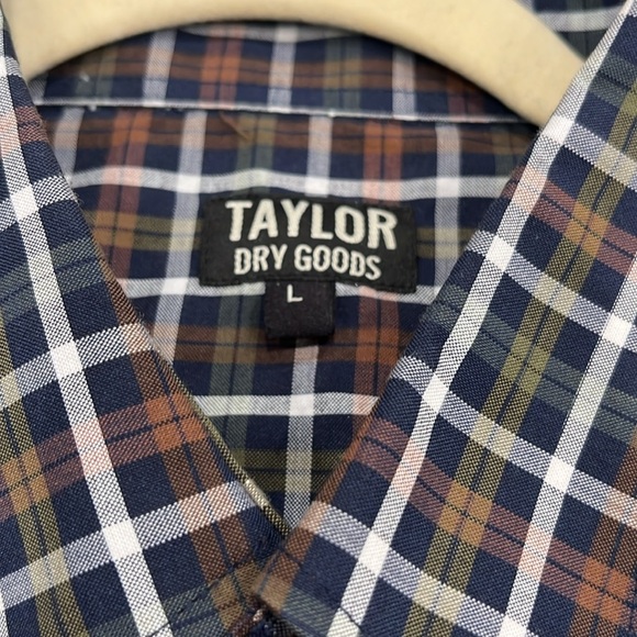 Taylor‎ Dry Goods | Modal Cotton Plaid Dress Shirt | Blue Multi | Men’s Large - Picture 7 of 13